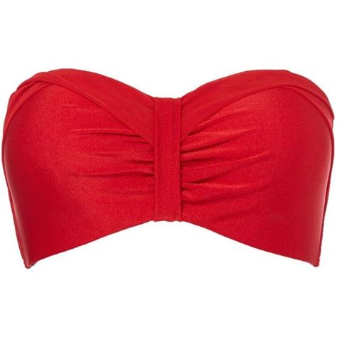 Moontide Pleat Mesh Freedom Bandeau Bikini Top 19 Liked On Polyvore