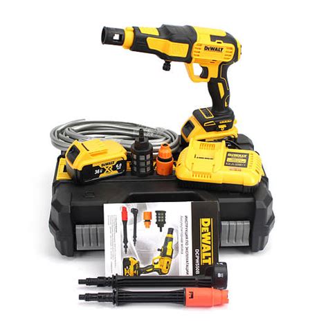 Аккумуляторная ручная мойка DeWalt DCPW550B (36V, 6Ah, 26bar), АКБ ...