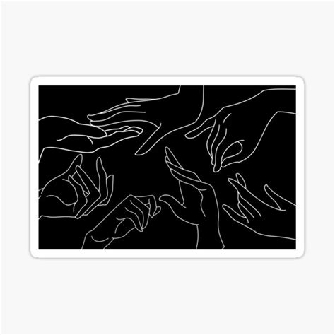 Black Hand Design Sticker For Sale By Kwaleb Redbubble