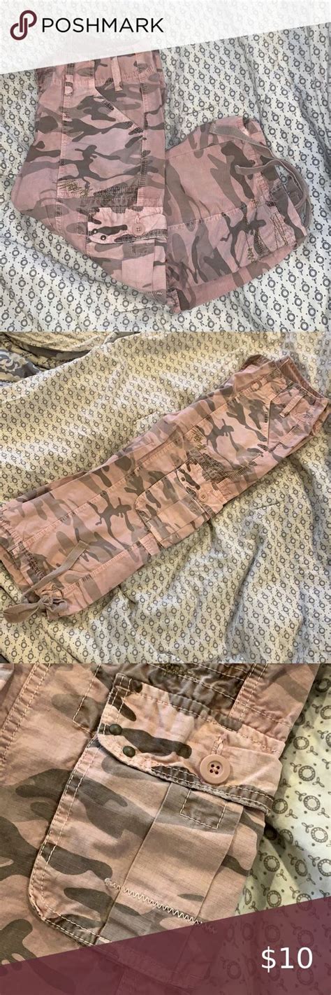 Pink Camo Capri Pants Old Navy Size 6