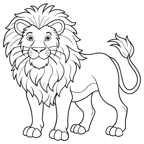 Premium Vector Lion Coloring Book For Kids