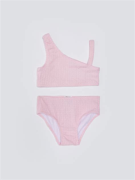 Pembe Kendinden Desenli K Z Ocuk Bikini S Dq Z Sx Lcw