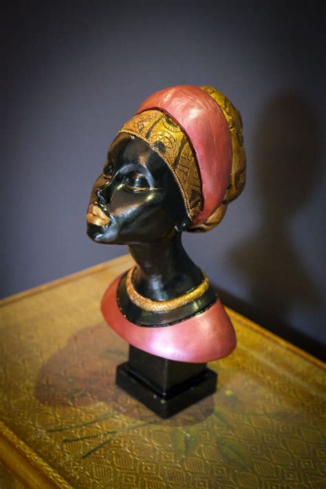 African Woman Statue Lady Bust Sculpture Black Woman Statue - Etsy
