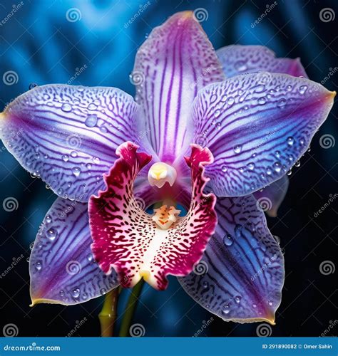 Mystic Orchid A Close Up Of An Exotic Orchid Blossom Stock Photo