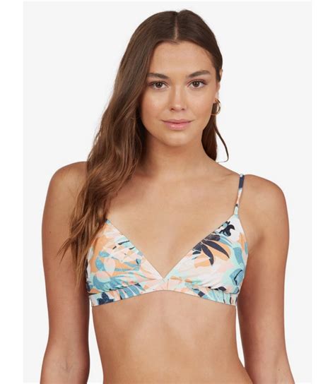 Roxy Printed Beach Classics Triangle Bikini Top
