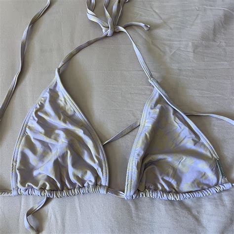 Billabong Bikini Top Size M Peach And Lilac Floral Depop