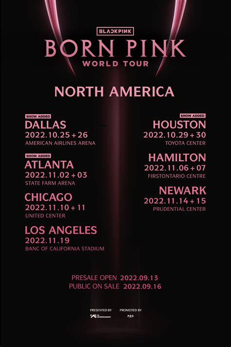 Blackpink 2022 2023 World Tour ‘born Pink In North America