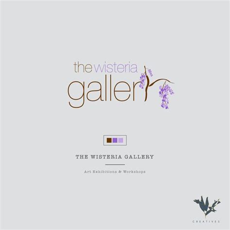 wisteria gallery logo design