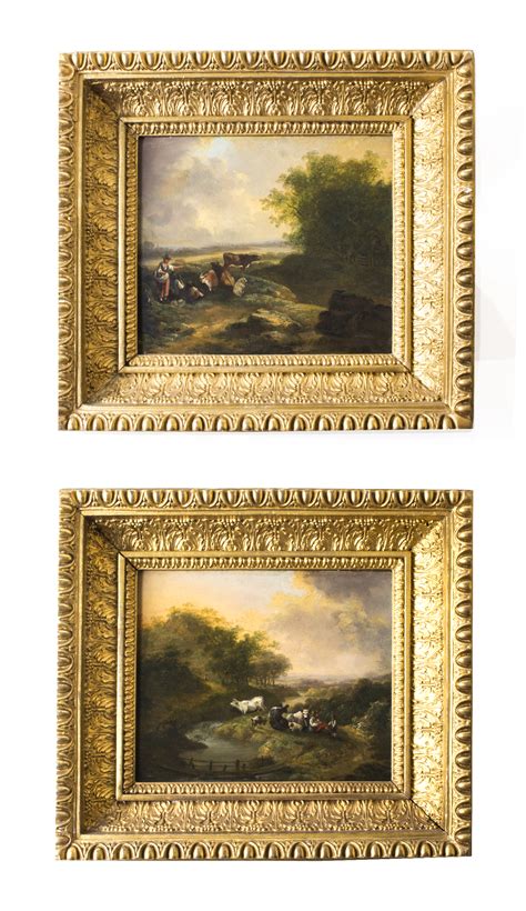 Antique Pair Oil Ref No 07263 Regent Antiques
