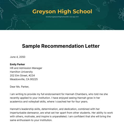 FREE Recommendation Letter Templates & Examples - Edit Online ...