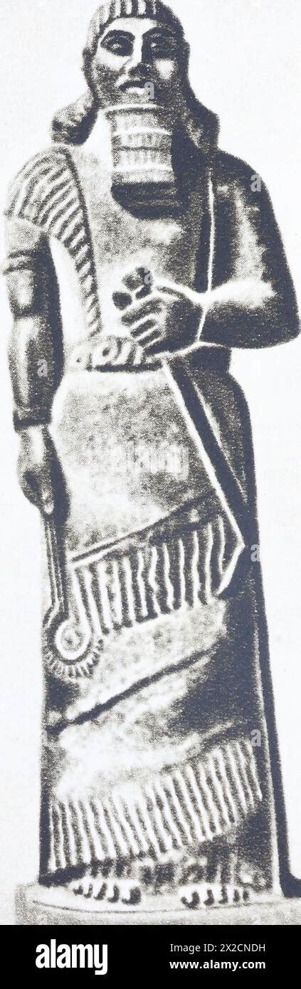 Statue Of King Ashurnasirpal Photo From The Mid 20th Century Stock