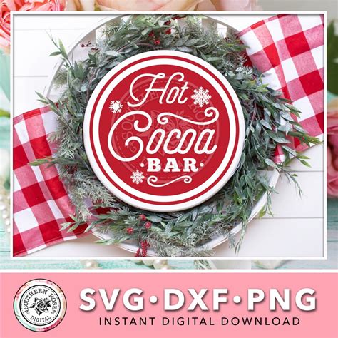 Christmas Cocoa Svg Hot Cocoa Bar Svg Hot Chocolate Bar Sign Etsy
