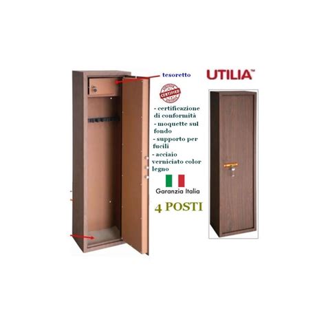 Armadio Portafucili Effetto Legno Utilia Posti Effetto Legno