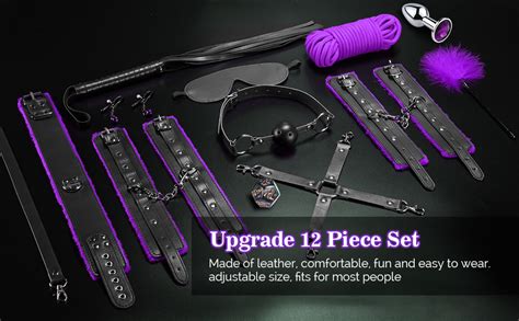 Amazon BDSM Sex Bondage Kit Restraints PCS Sets With Adjustable Handcuffs Collar Ankle