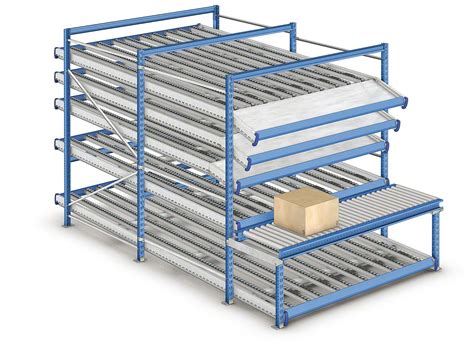 Гравитационные стеллажи для коробок 80 фото