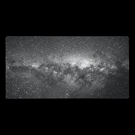 Night Sky Naked Eye Desk Mat Galaxy Image Black White Etsy