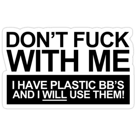 Badragz Don T Fuck With Me Stickers By Badragz Redbubble