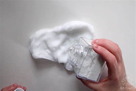 Snow Slime How To Easily Make Fluffy Snow Slime Ab Crafty