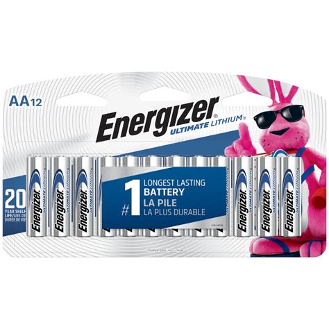 Energizer Energizer Ultimate Lithium AA Batteries (12 Pack), 1.5V ...