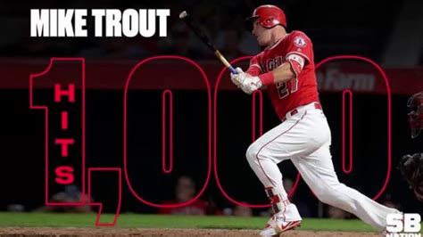 Mike Trout Gets His 1000th Career Hit On His 26th Birthday Mike