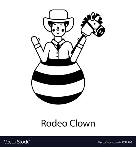 Rodeo Clown Royalty Free Vector Image Vectorstock