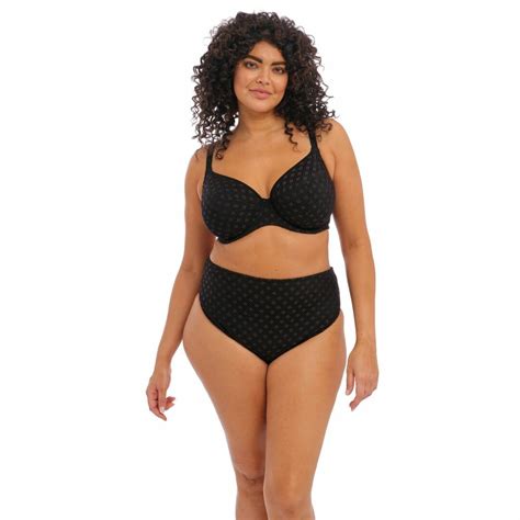 Plavky vrchní díl ELOMI SWIM BAZARUTO UW PLUNGE BIKINI TOP BLACK Caresse BraExpert