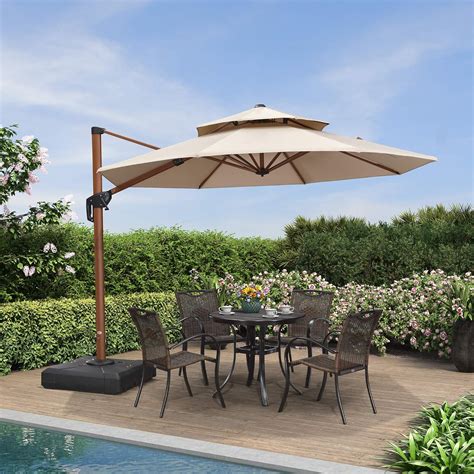 Amazon PURPLE LEAF 10ft Patio Umbrella Outdoor Round Umbrella