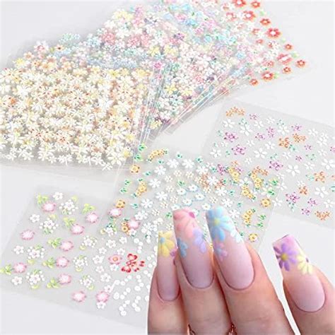 Amazon Flower Star Heart Nail Art Stickers Decals D Self Adhesive