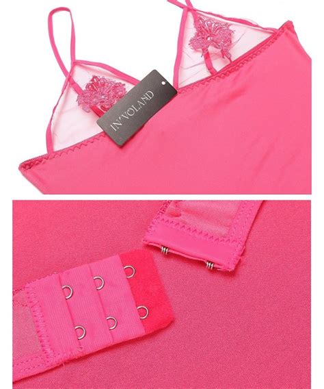 Women Plus Size Sexy Lingerie Chemise Mini Babydoll Set Embroidery Nightwear With G String