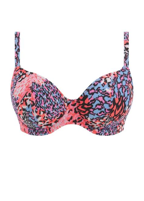 Biustonosz kąpielowy Freya Swim SERENGETI HAZE AS201802MUI Uw Plunge Bikini Top Multi Bademode