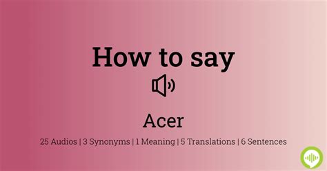 acer how to pronounce