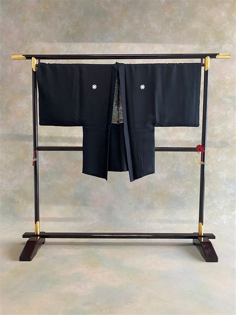 Samurai Men S Kimono Four Piece Set Vintage Montsuki Etsy