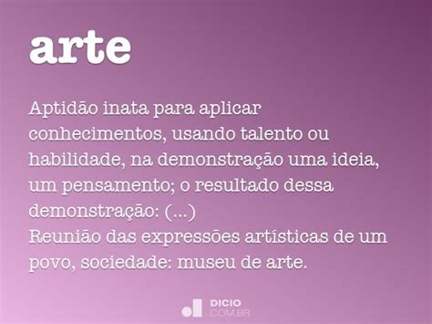 Arte Dicio Dicionário Online de Português