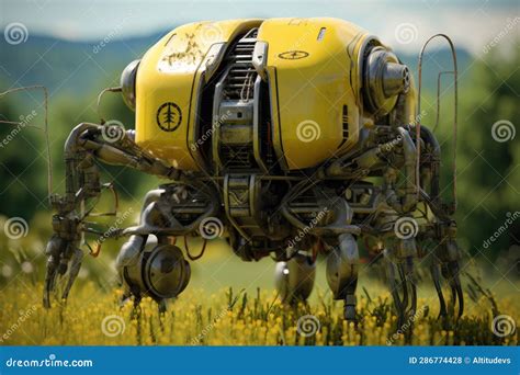 Biohybrid Robots Energy Source And Battery System Stock Photo