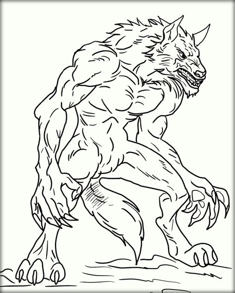 Werewolf Sonic Coloring Pages Werewolf Coloring Page Coloring Home