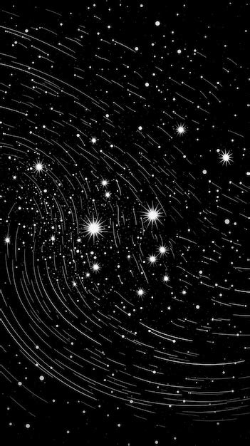 Premium Photo Handdrawn Universe Astronomy Star Map Print Style