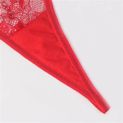 Sexy Lace Lingerie Thong Mini Low Waist Sexy Underwear Panties High Quality Seamless Chian Thong