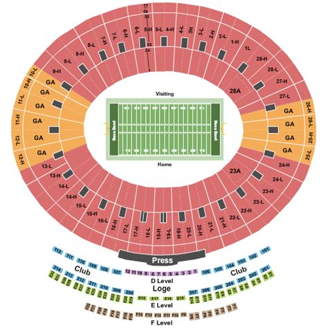 Rose Bowl Stadium Seating View Cabinets Matttroy