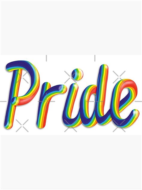 Pride Text Rainbow Flag Gay Pride 3D Lettering Typography Poster For Sale By CShortallArt