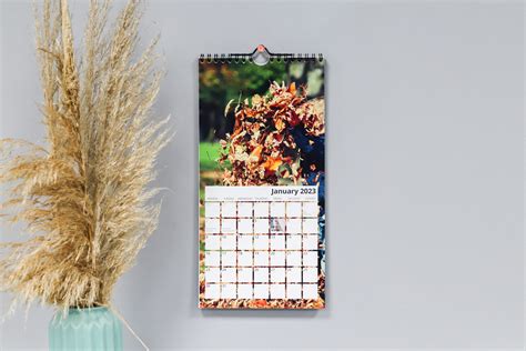 Slim Wall Calendar 2024 Personalised Emera Imojean