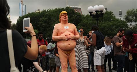 Naked Trump Now Gazing At New Jersey Commuters