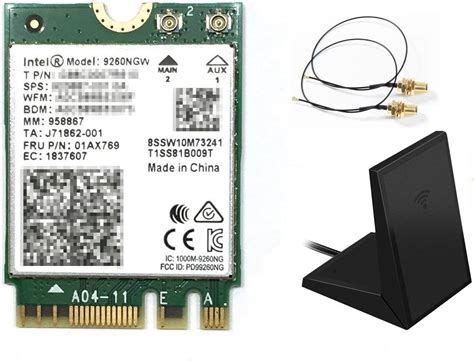 Amazon | intel インテル Wireless-AC 9260NGW 無線LAN・Bluetoothカード 802.11ac ...