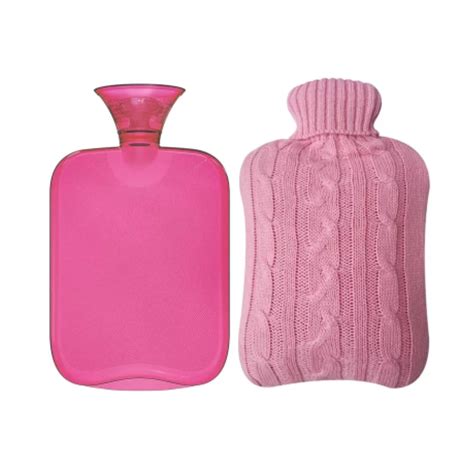 Pink Hot Water Bottle Pink Hot Water Bottle With Cover Gift Etsy