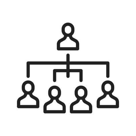 Organization Chart Generic Black Outline Icon