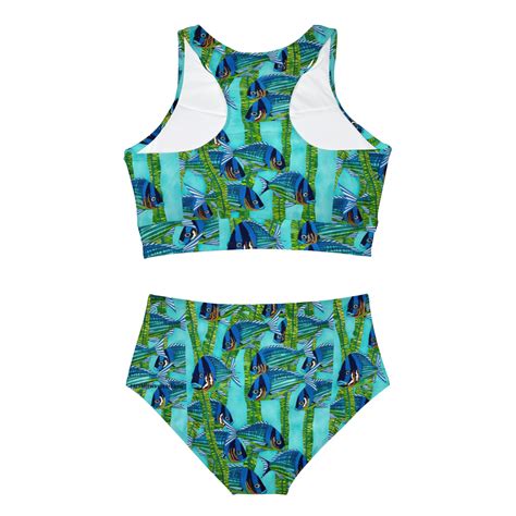 Sporty Bikini Set In School In Paradise Carroll Swayze Art