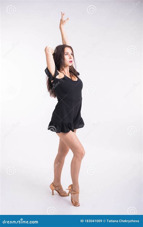 Latina Dance Strip Dance Contemporary And Bachata Lady Concept Woman Dancing Improvisation