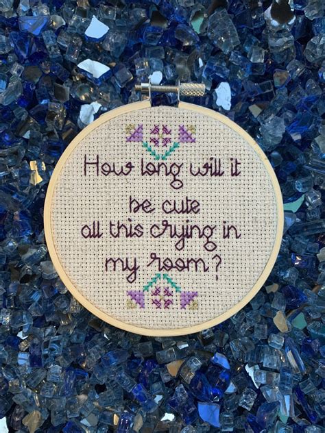 I make lyric cross stitches and have a few Taylor Swift ones in stock ...