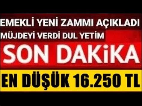 DUL YETİM EN DÜŞÜK EMEKLİ Engelli Maaş 16 250Tl Ssk Bağkur 4A 4B 4C ne