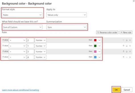 Power Bi Conditional Formatting Based On Text Sharepoint Microsoft