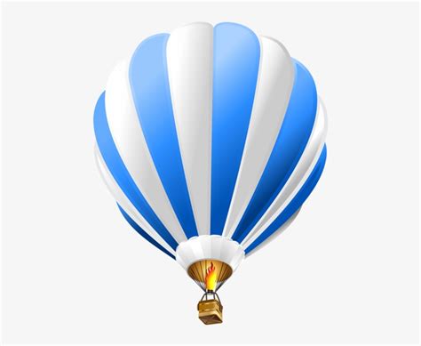 Hot Air Balloon Blue Transparent Png Clip Art Image Blue Hot Air